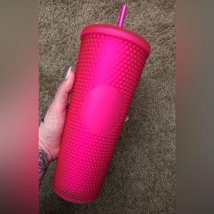 💖HOT PINK STUDDED STARBUCKS TUMBLER 2023💖